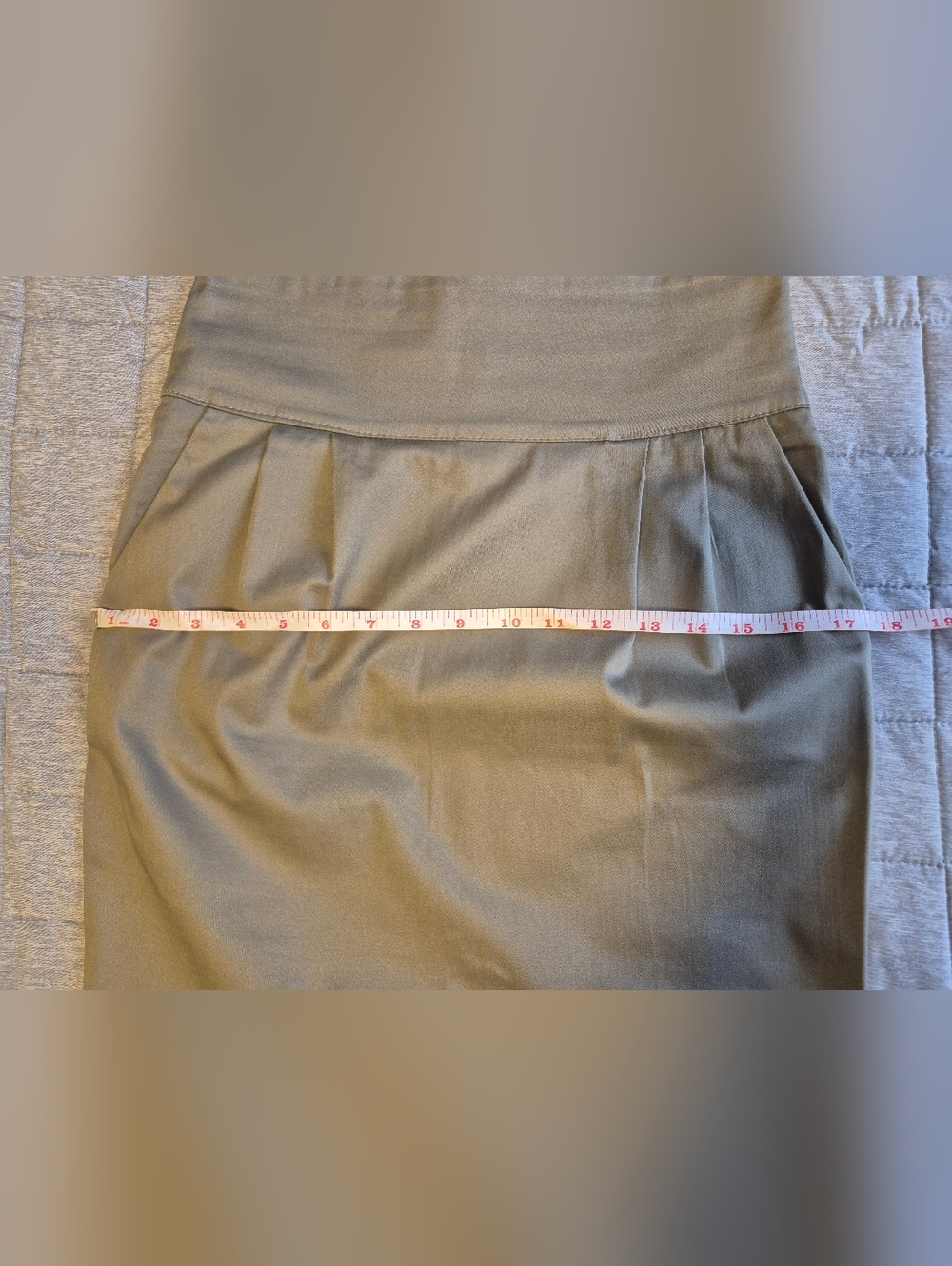 Classic Taupe Pencil Skirt Italy - Picture 8 of 16